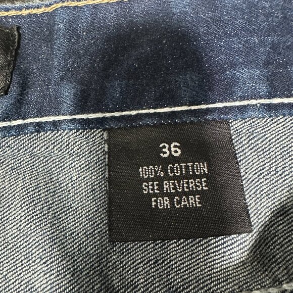 Refuse Jeans Mens 36 Cotton Medium Wash Embroidered Pockets Straight Leg Y2K - Picture 6 of 9